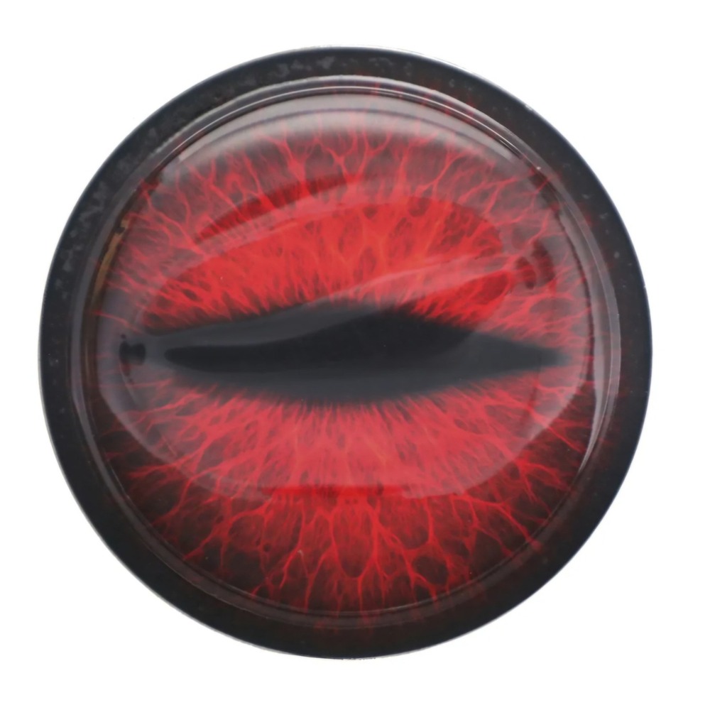 6" Plastic Halloween Adhesive Giant Dragon Red Eyes Creature Monster 2pc Decor